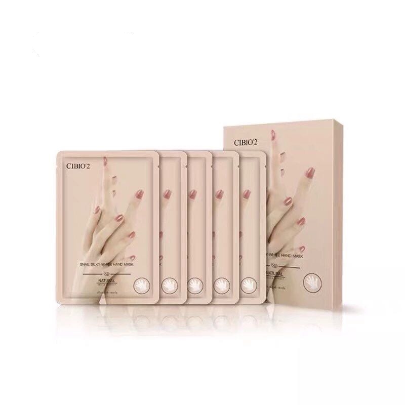 【跨境商品】泰国Cibio’2新品蜗牛原液嫩白丝滑手膜保湿补水滋润修复手膜5对装/盒